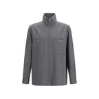 Gray Polyester Coat