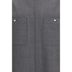 Gray Polyester Coat