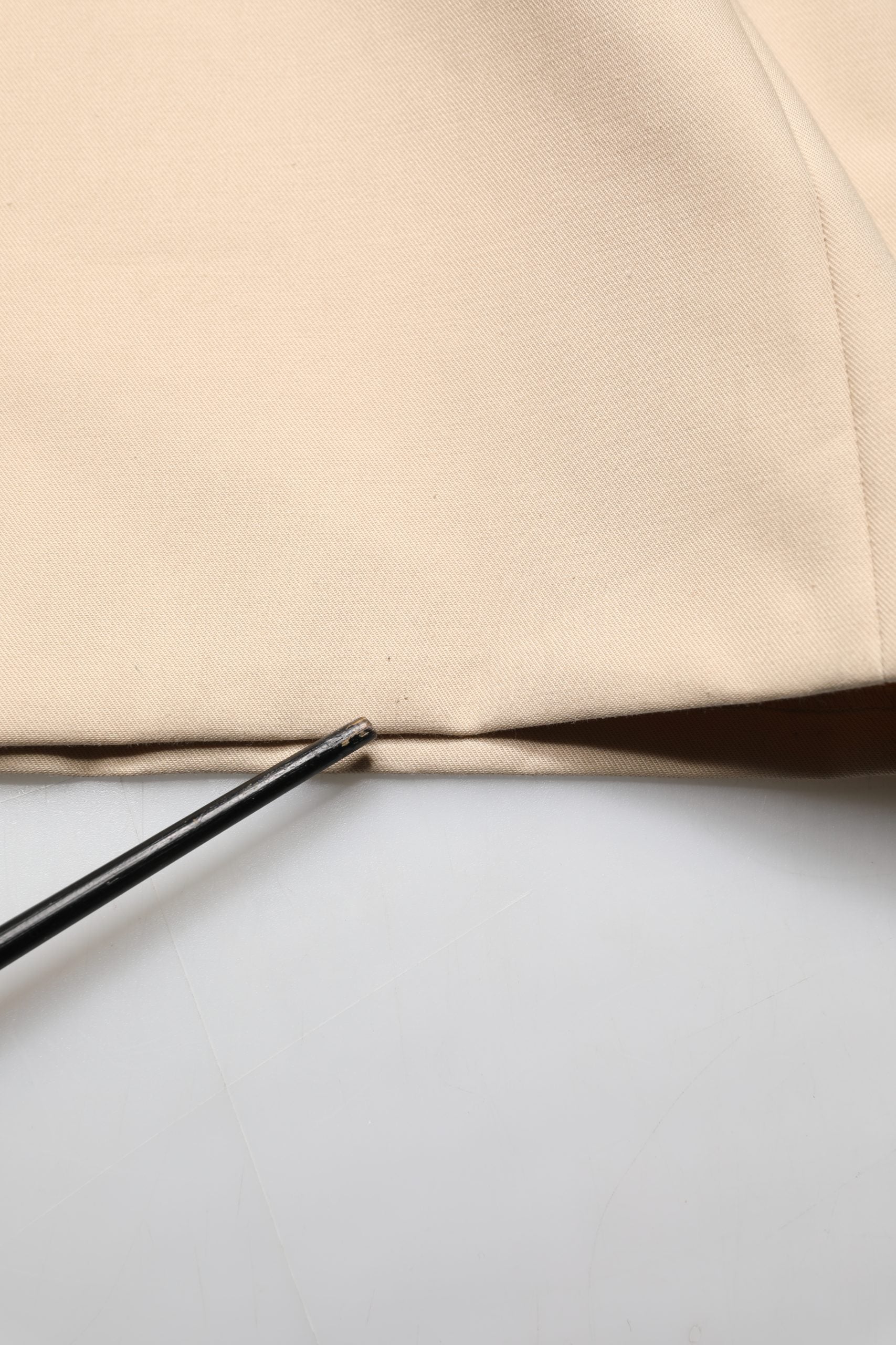 Beige Cotton Straight Men Dress Trouser Pants