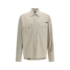 Beige Cotton Dress Shirt