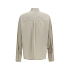 Beige Cotton Dress Shirt