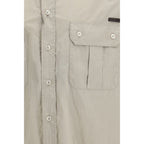 Beige Cotton Dress Shirt