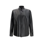 Black Leather Dress Shirt
