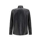 Black Leather Dress Shirt
