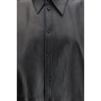 Black Leather Dress Shirt