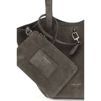 Gray Calf Leather Bos Taurus Shoulder Bag