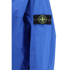 Blue Polyester Shell Jacket
