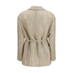 Beige Silk Coat