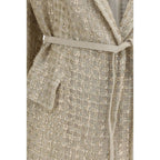 Beige Silk Coat