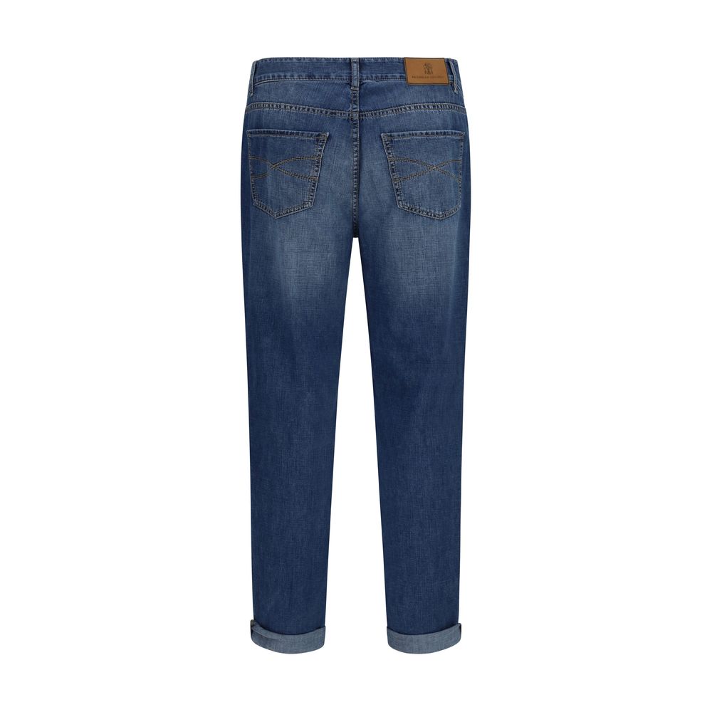 Blue Cotton Relaxed Fit Jeans
