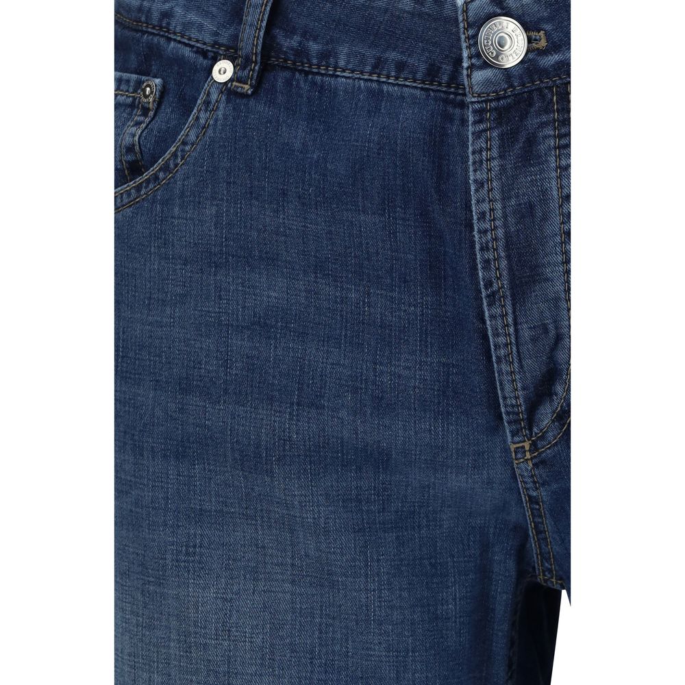 Blue Cotton Relaxed Fit Jeans