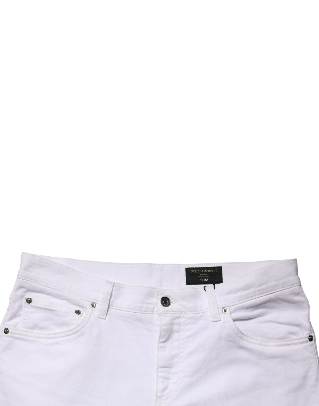 White Cotton Tattered Men Slim Fit Denim Jeans