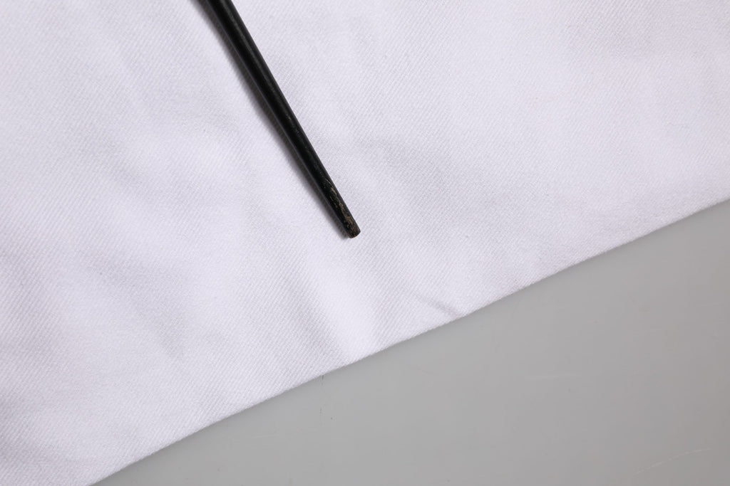 White Cotton Tattered Men Slim Fit Denim Jeans