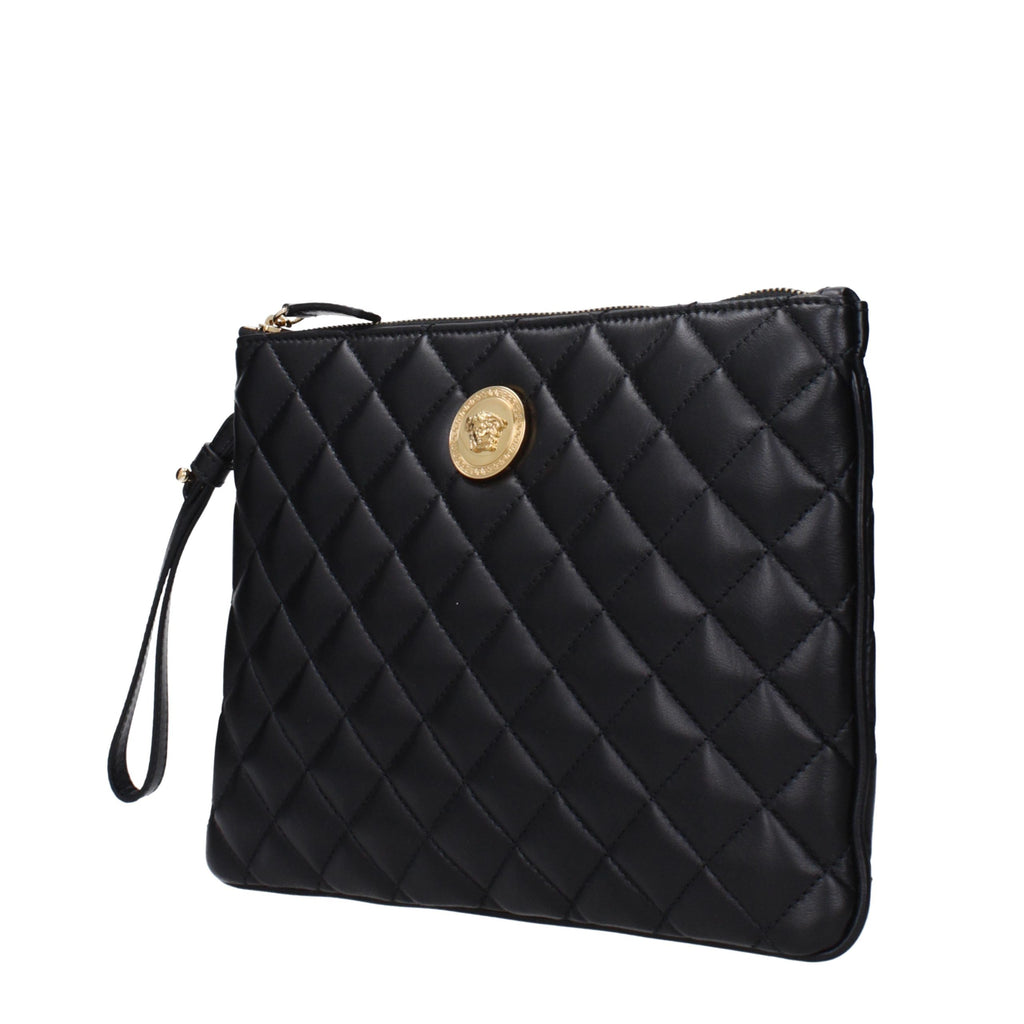 Black Leather Clutch Bag