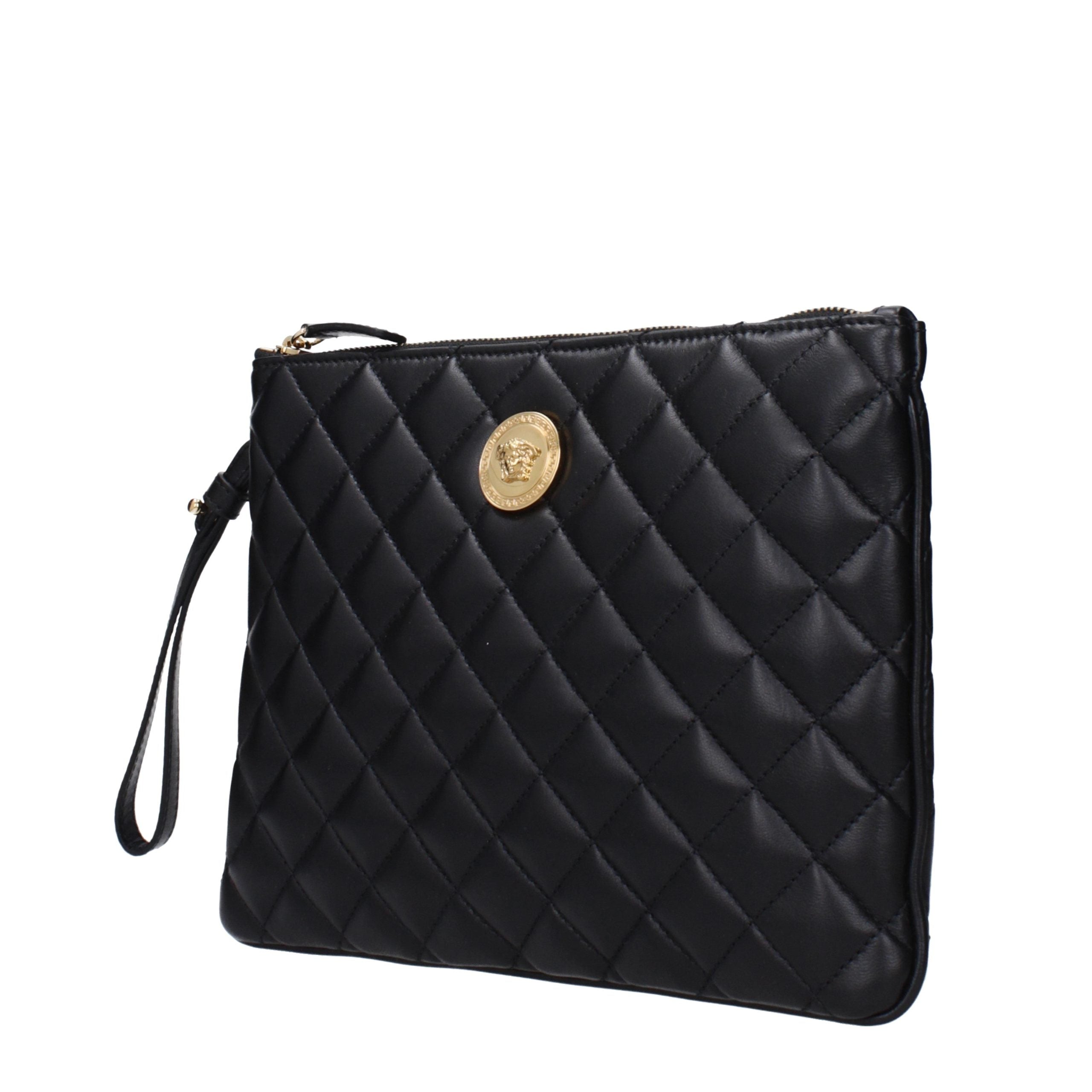 Black Leather Clutch Bag