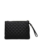 Black Leather Clutch Bag