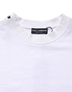 White Cotton Crew Neck Sweatshirt Sweater