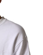 White Cotton Crew Neck Sweatshirt Sweater