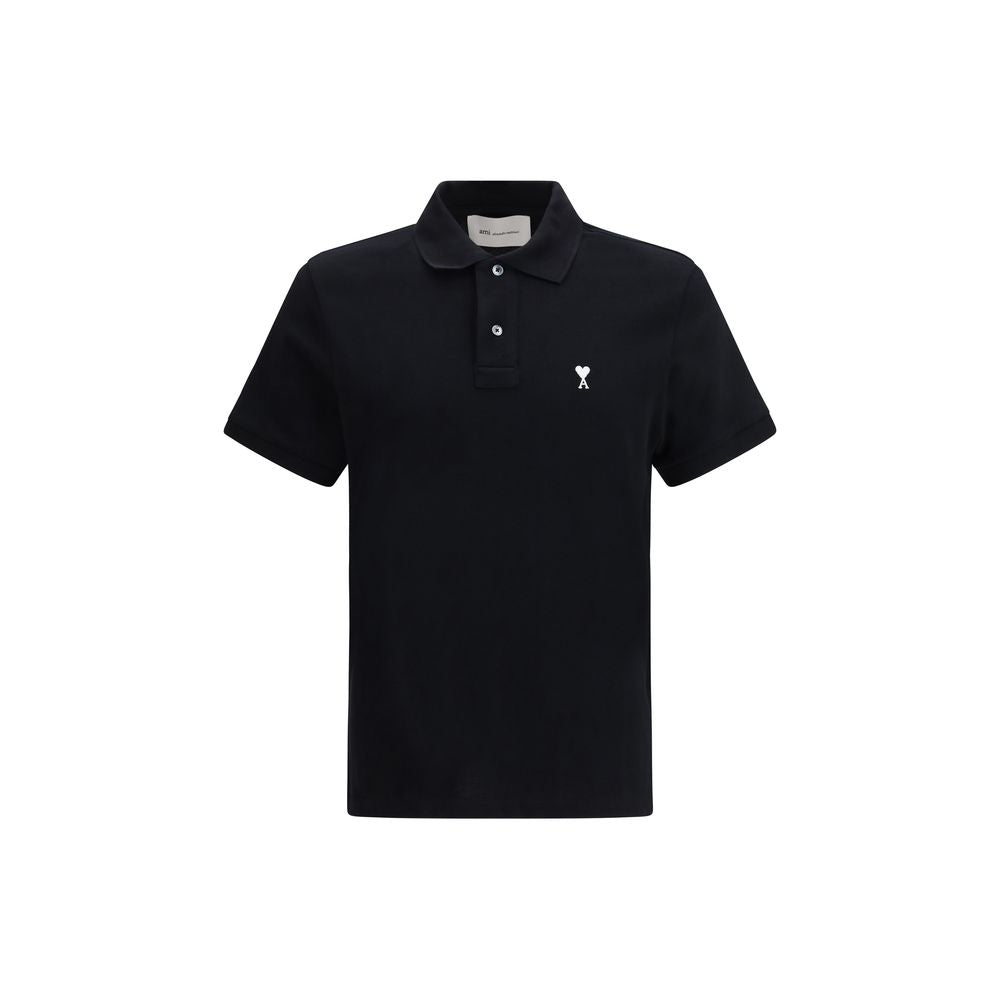 Black Cotton Polo Shirt