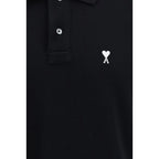 Black Cotton Polo Shirt