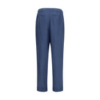 Blue Silk Dress Pants