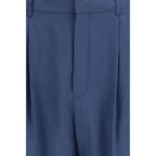 Blue Silk Dress Pants