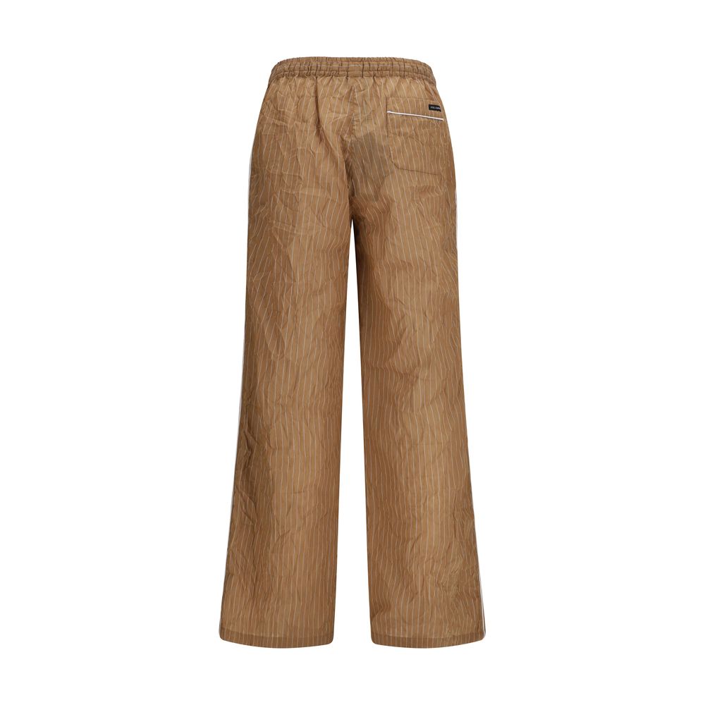 Brown Linen Casual Pants