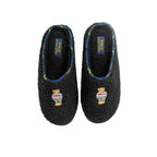 Black Cotton Slippers