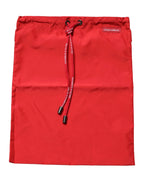 Red Polyester Men Drawstring Shorts Swimwear