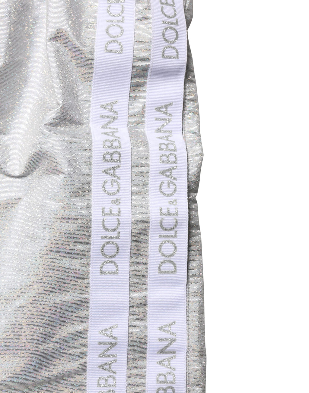 Silver Polyester Drawstring Men Shorts Swimwear