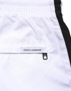White Drawstring Men Swim Shorts Swimwear