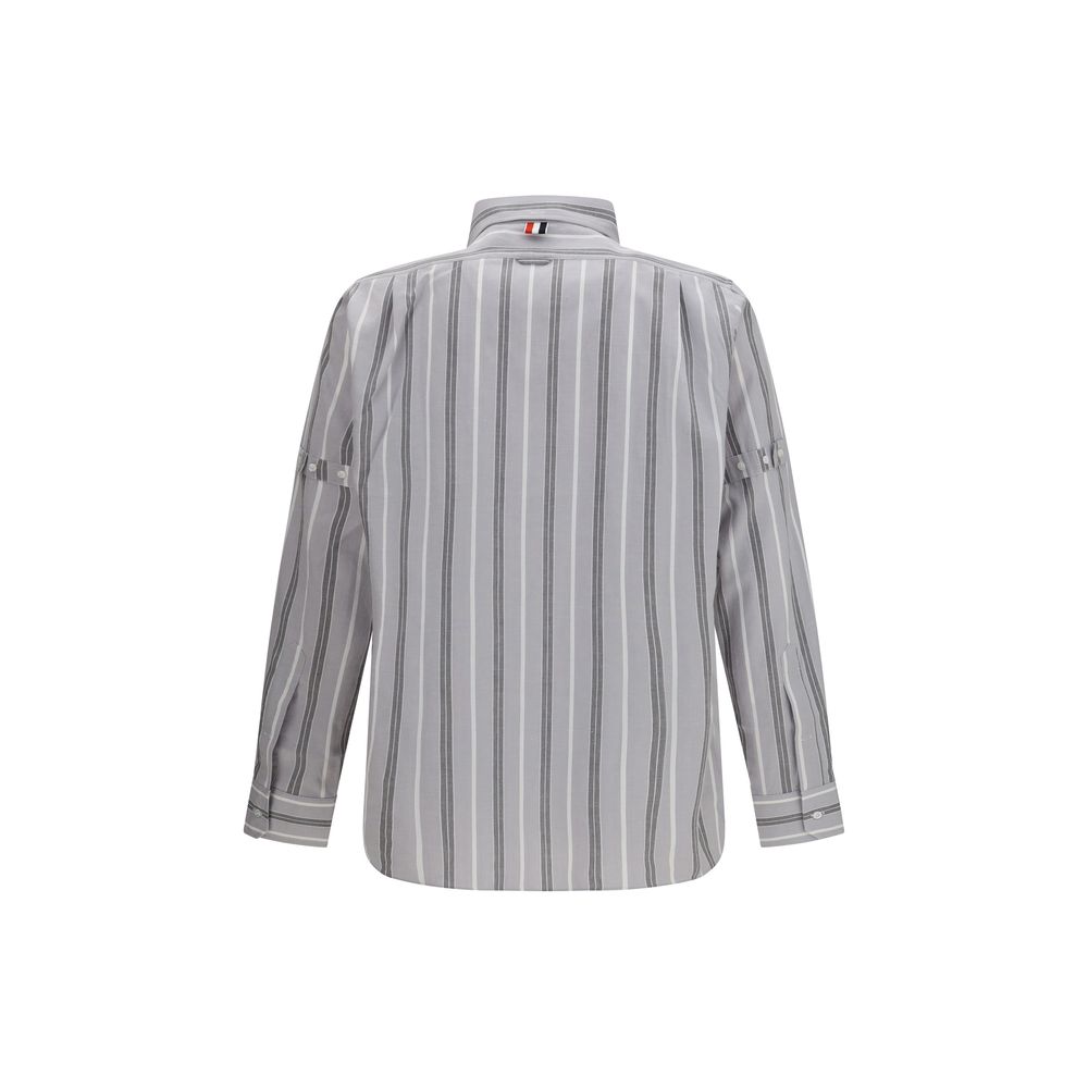 Gray Cotton Pattern Shirt