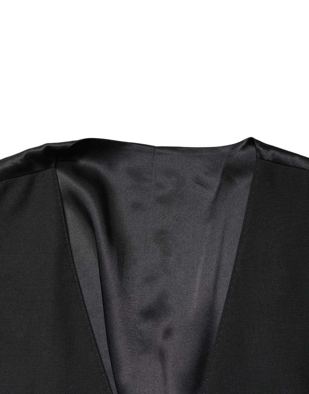 Black Wool Single Breasted Men Waistcoat Vest