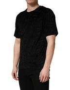 Black DG Mania Logo Print Casual  T-shirt