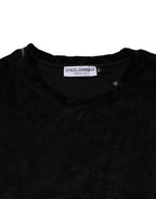Black DG Mania Logo Print Casual  T-shirt