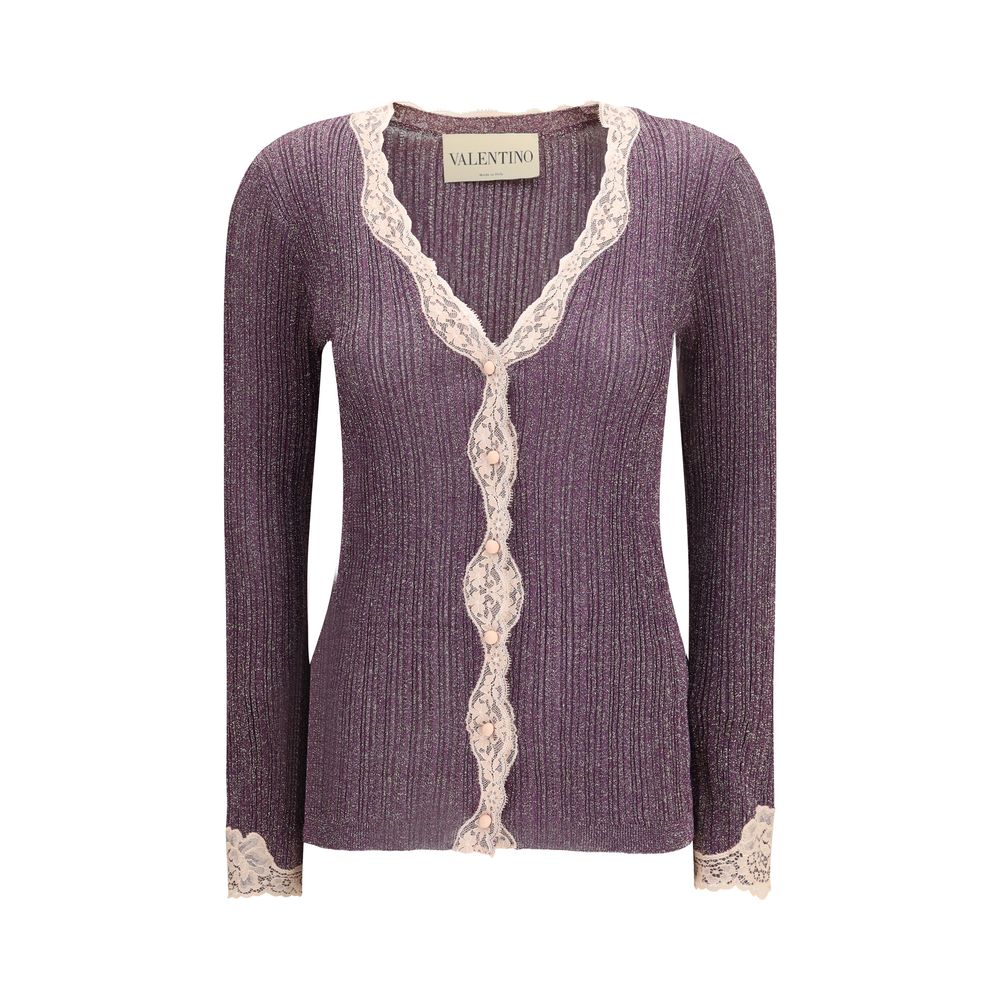 Purple Viscose Cardigan
