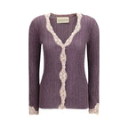 Purple Viscose Cardigan
