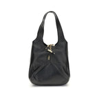 Black Buffalo Leather Shoulder Bag