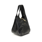 Black Buffalo Leather Shoulder Bag