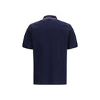 Blue Cotton Polo Shirt