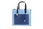 Marc Jacobs Grind Mini Blue Heaven Colorblock Leather Tote Crossbody Bag Purse