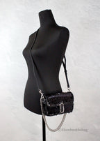 Marc Jacobs The Mini J Marc Shoulder Bag Black Sequined Crossbody Bag