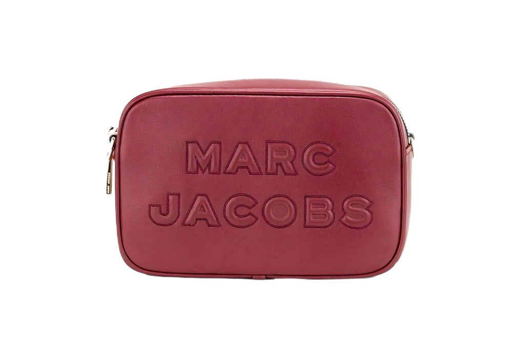 Marc Jacobs Flash Pomegranate Smooth Leather Embossed Camera Crossbody Bag Purse