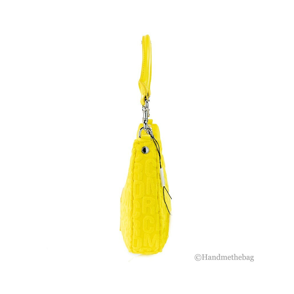 Marc Jacobs Monogram Terry Fabric Golden Kiwi Hobo Shoulder Bag Purse