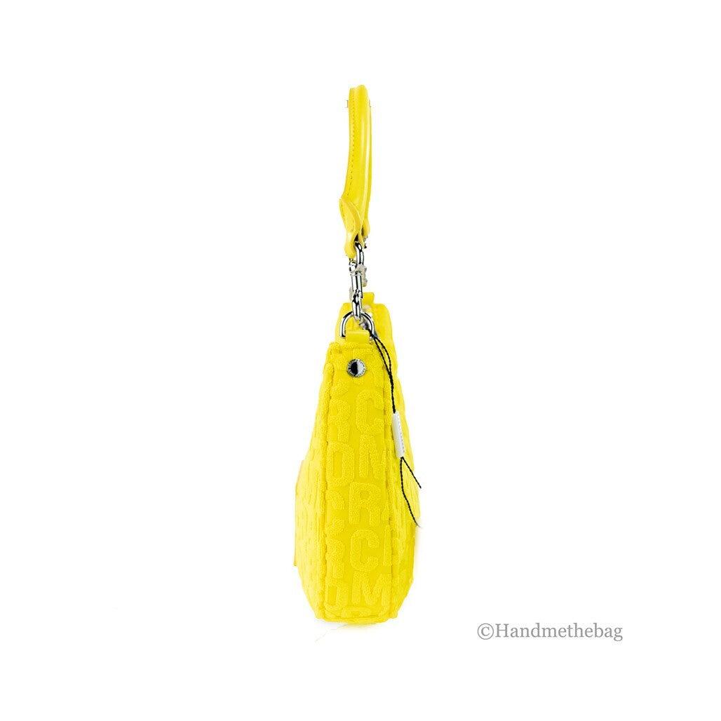 Marc Jacobs Monogram Terry Fabric Golden Kiwi Hobo Shoulder Bag Purse
