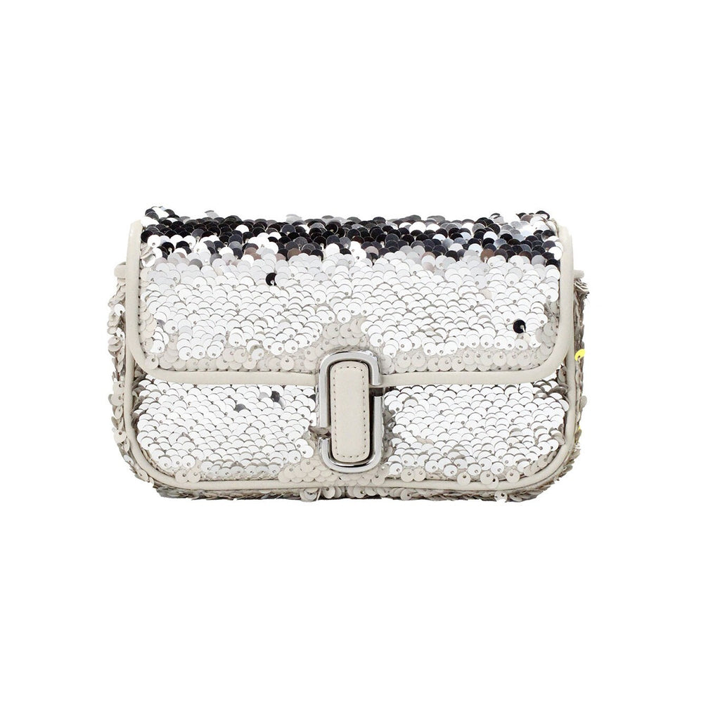 Marc Jacobs The Mini J Marc Shoulder Bag Cream Sequined Crossbody Bag