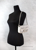 Marc Jacobs The Mini J Marc Shoulder Bag Cream Sequined Crossbody Bag