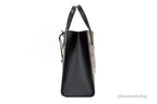Marc Jacobs Mini Grind Signet Printed Leather Crossbody Tote Handbag Purse