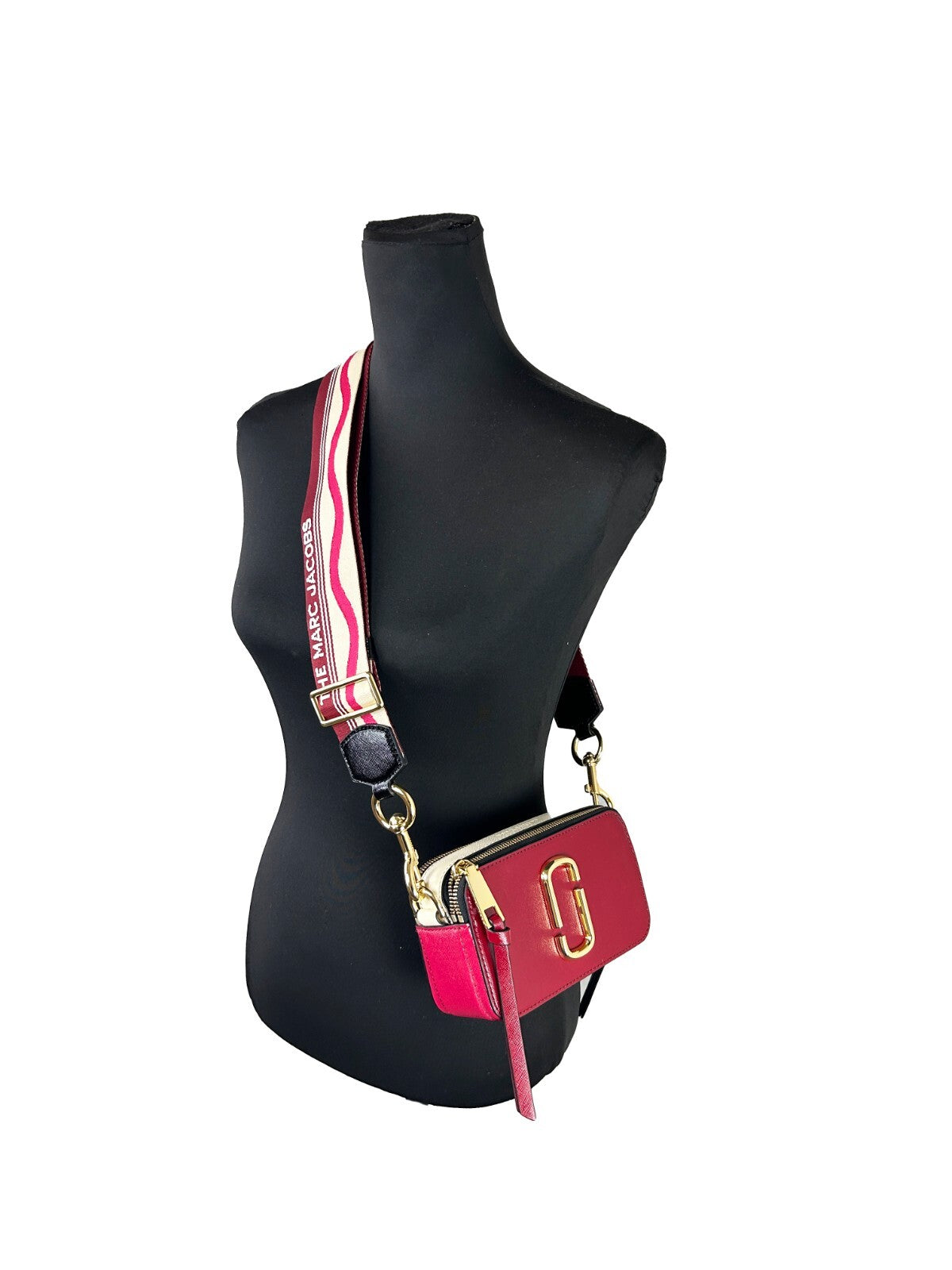 Marc Jacobs Snapshot Leather Shoulder Bag - Red Multi