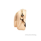 Burberry Small Branded Peach Pink Grainy Leather Camera Crossbody Bag